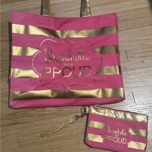 Pink and Gold Tote Bag Set